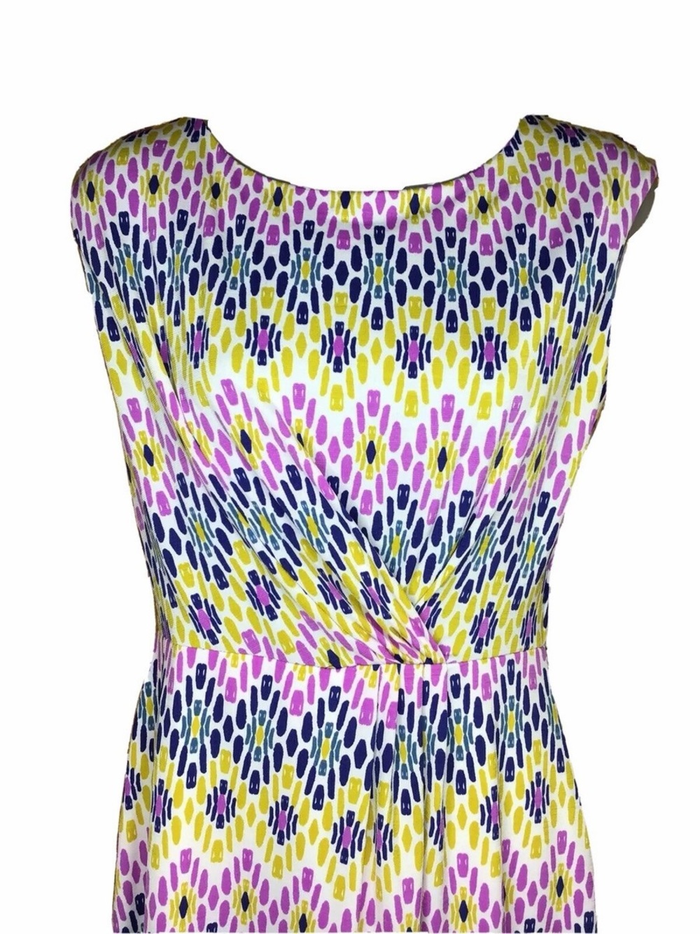 Women's large Gilli Pleated Detail Sleeveless Skater Sheath Dress Stretch